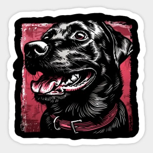 Retro Art Labrador Retriever Dog Lover Sticker